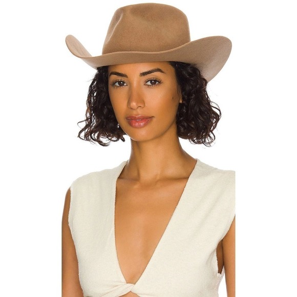 Gladys Tamez Millinery Alex Hat  in Camel Women's Size M NWT - Picture 1 of 10